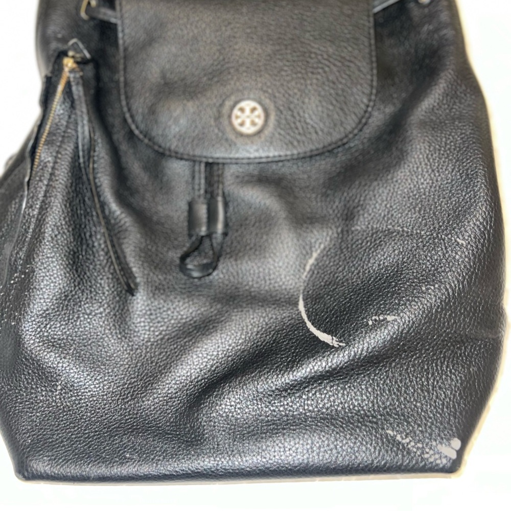 Tory Burch backpack with minor peeling 14”x13”